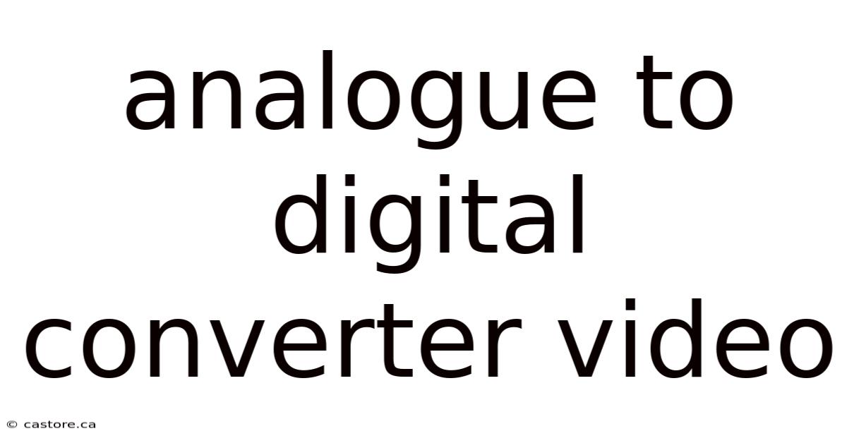 Analogue To Digital Converter Video