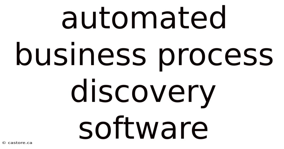Automated Business Process Discovery Software