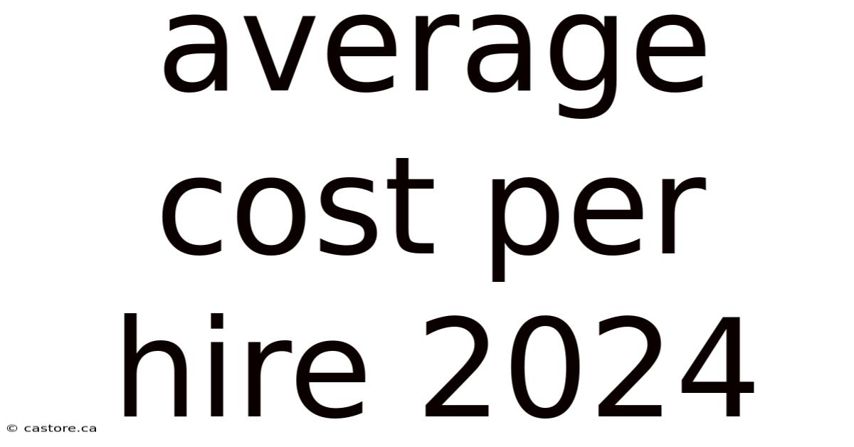 Average Cost Per Hire 2024