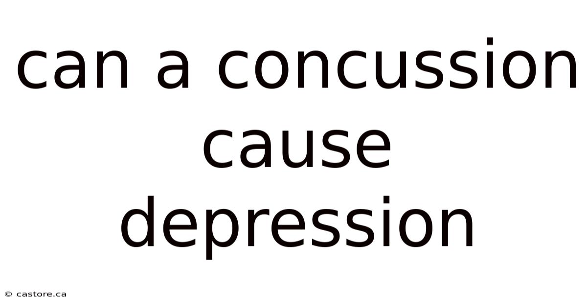 Can A Concussion Cause Depression