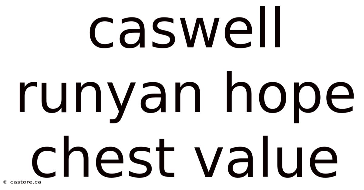Caswell Runyan Hope Chest Value
