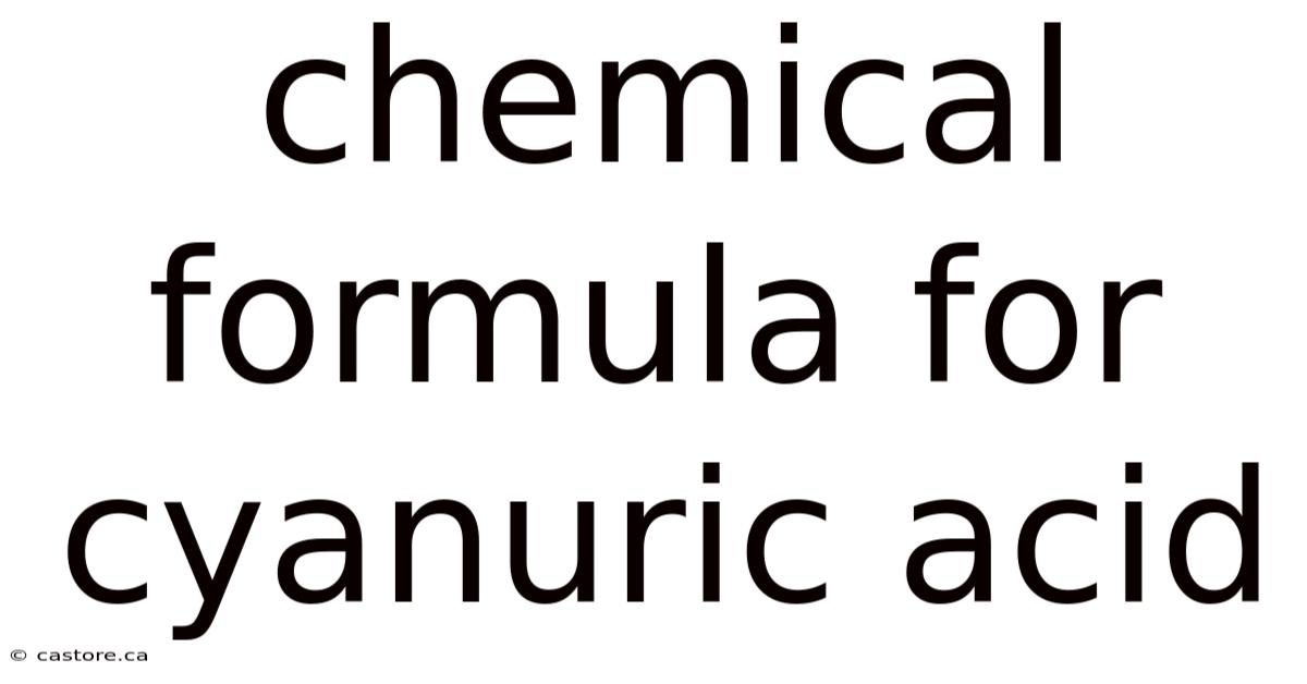 Chemical Formula For Cyanuric Acid