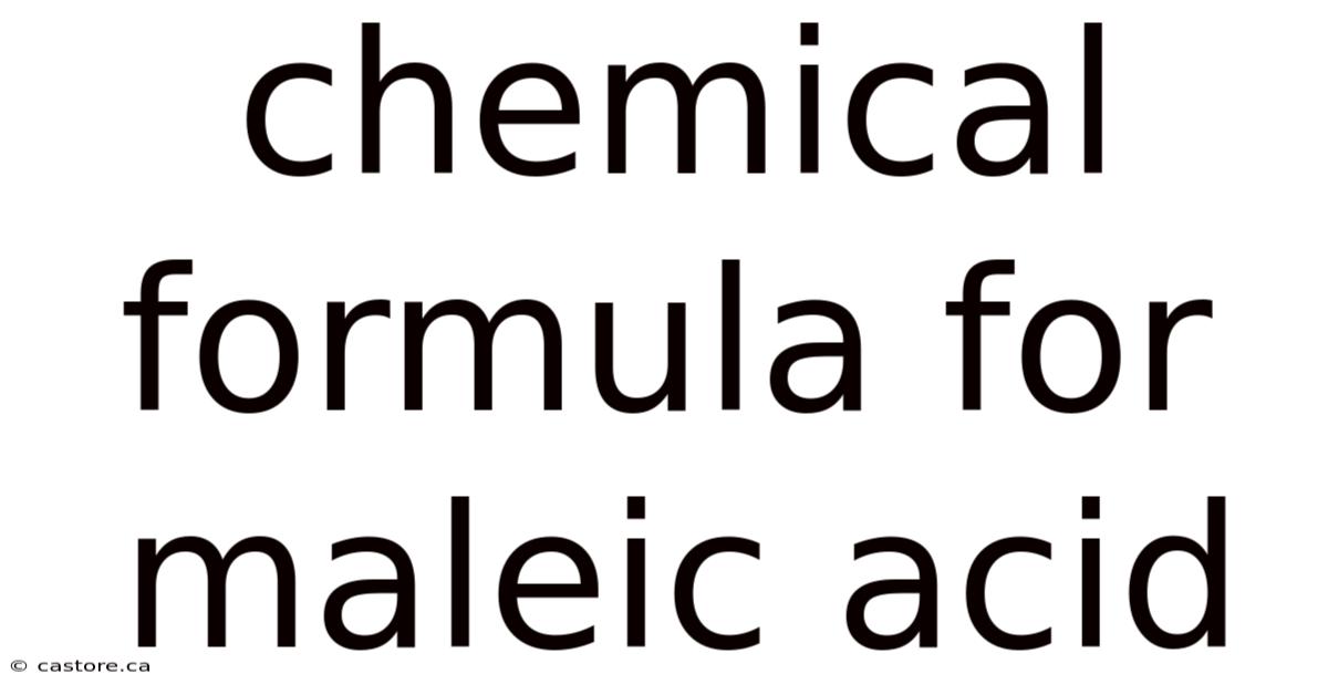 Chemical Formula For Maleic Acid