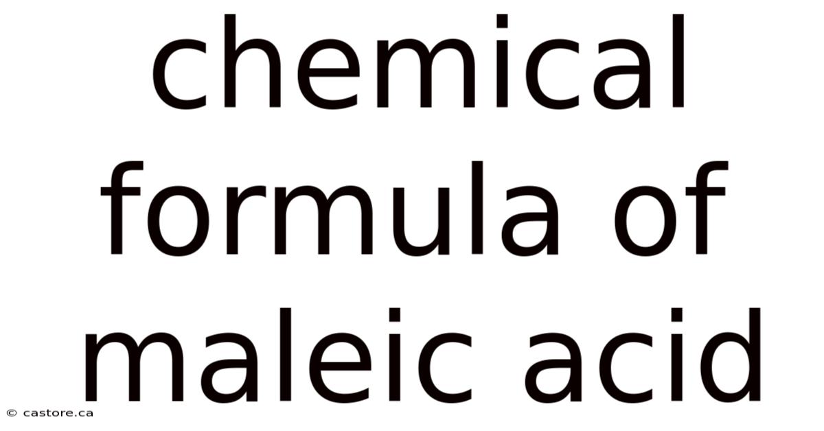 Chemical Formula Of Maleic Acid