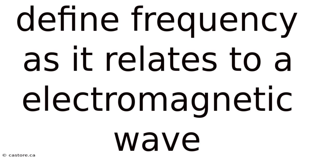 Define Frequency As It Relates To A Electromagnetic Wave