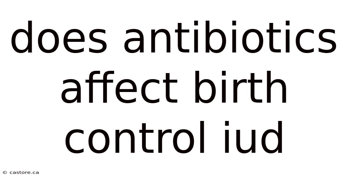 Does Antibiotics Affect Birth Control Iud