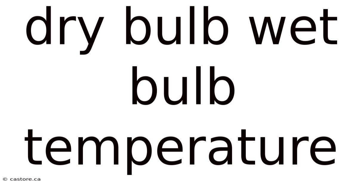 Dry Bulb Wet Bulb Temperature