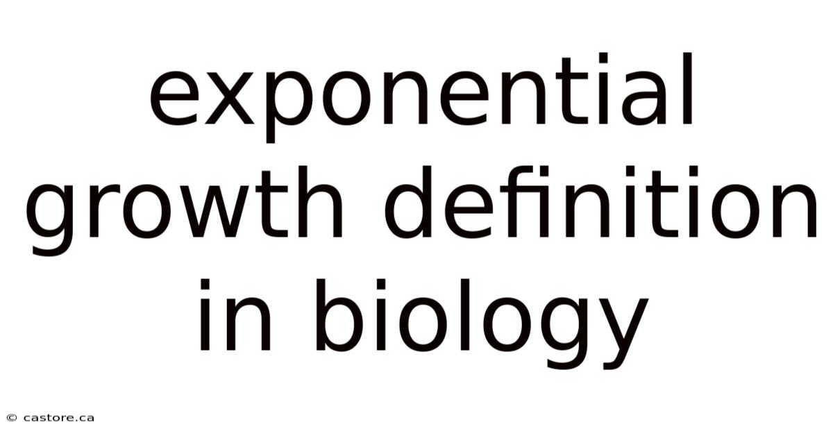 Exponential Growth Definition In Biology