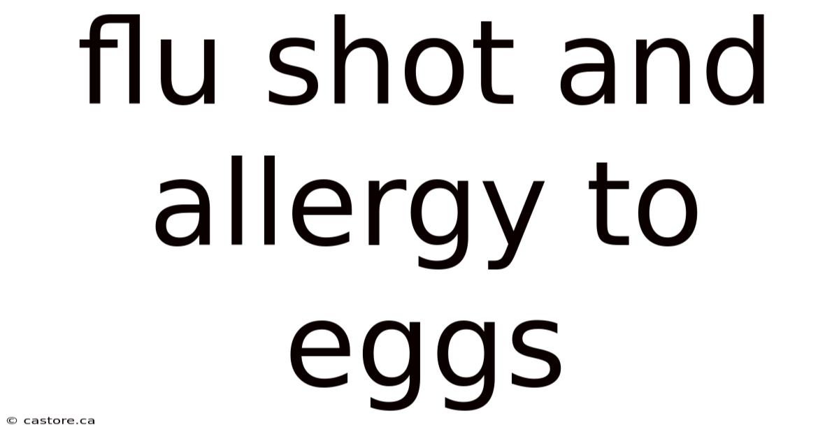 Flu Shot And Allergy To Eggs
