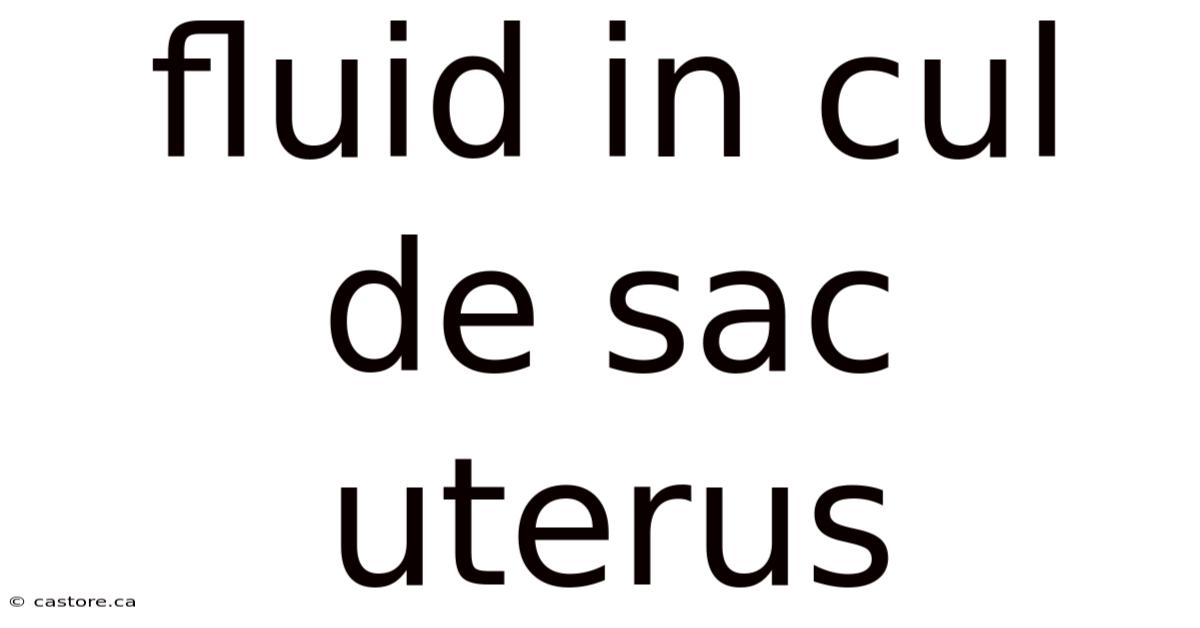 Fluid In Cul De Sac Uterus
