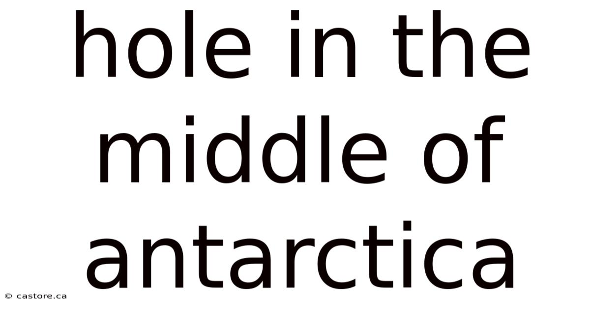 Hole In The Middle Of Antarctica