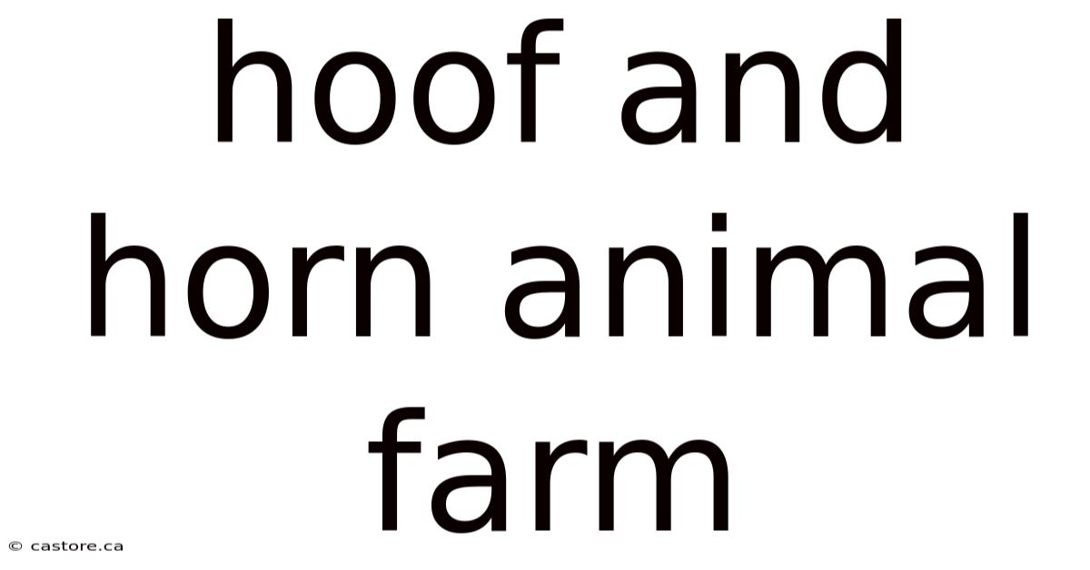Hoof And Horn Animal Farm