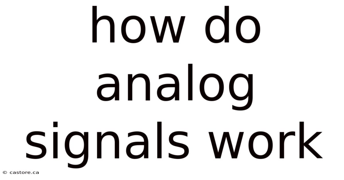 How Do Analog Signals Work