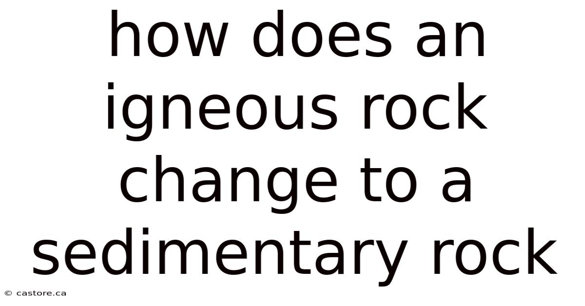 How Does An Igneous Rock Change To A Sedimentary Rock