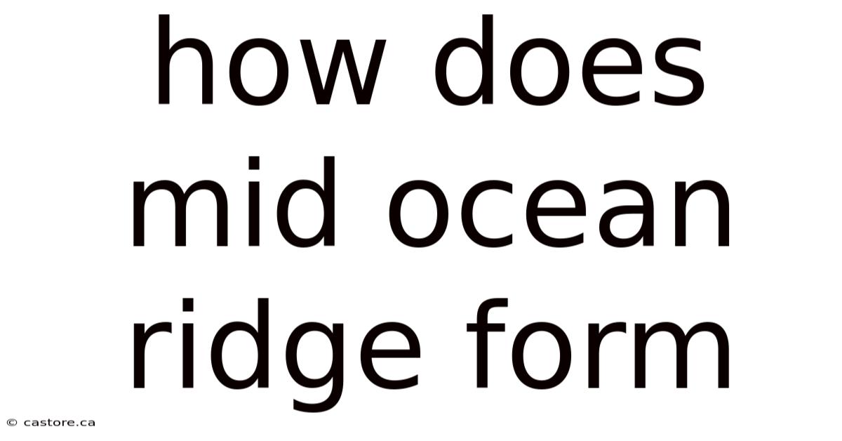 How Does Mid Ocean Ridge Form