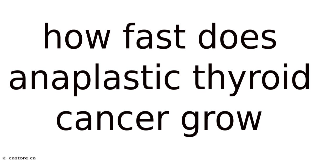 How Fast Does Anaplastic Thyroid Cancer Grow