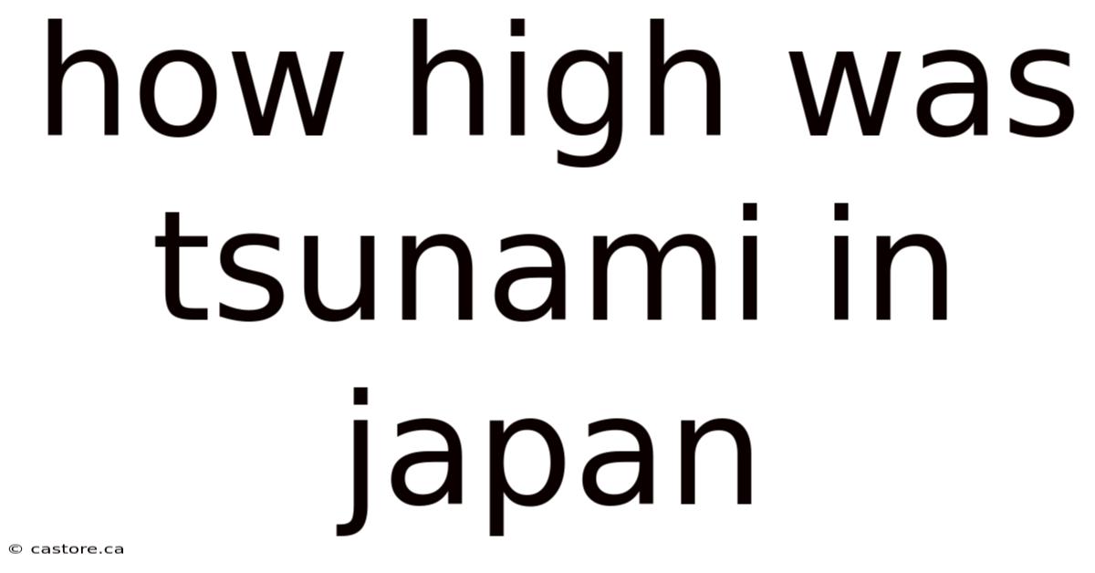 How High Was Tsunami In Japan