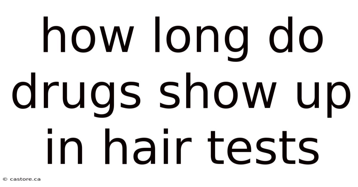 How Long Do Drugs Show Up In Hair Tests