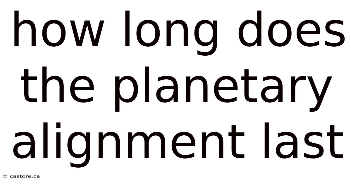 How Long Does The Planetary Alignment Last