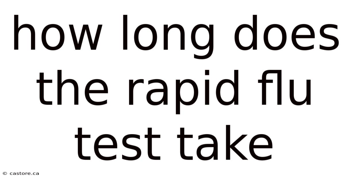 How Long Does The Rapid Flu Test Take