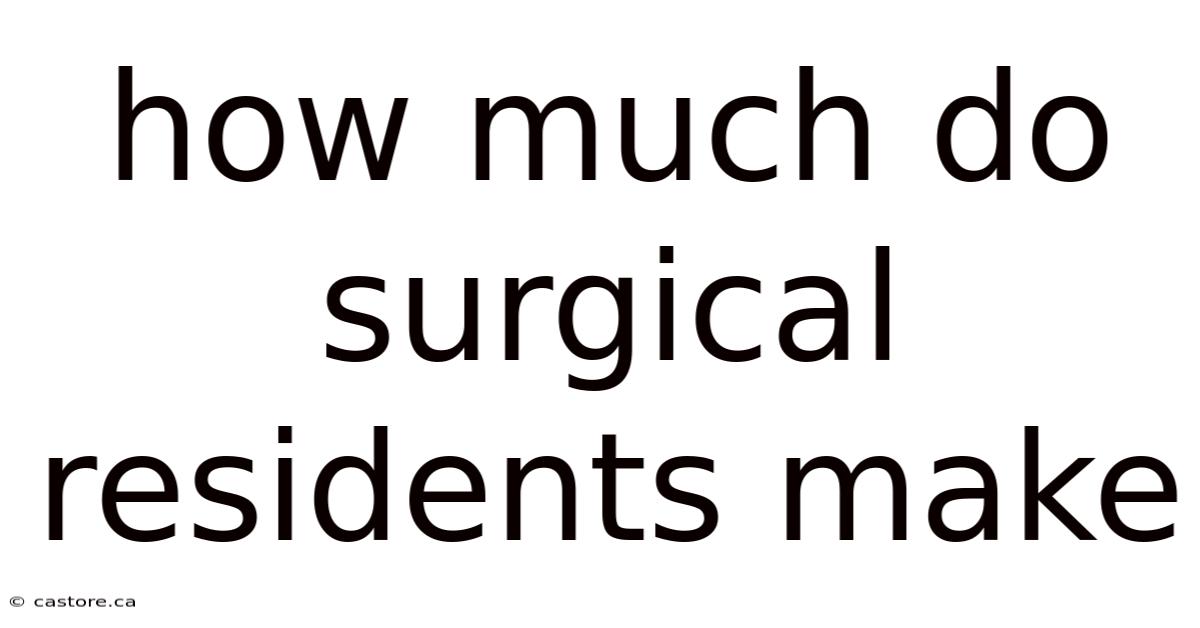How Much Do Surgical Residents Make