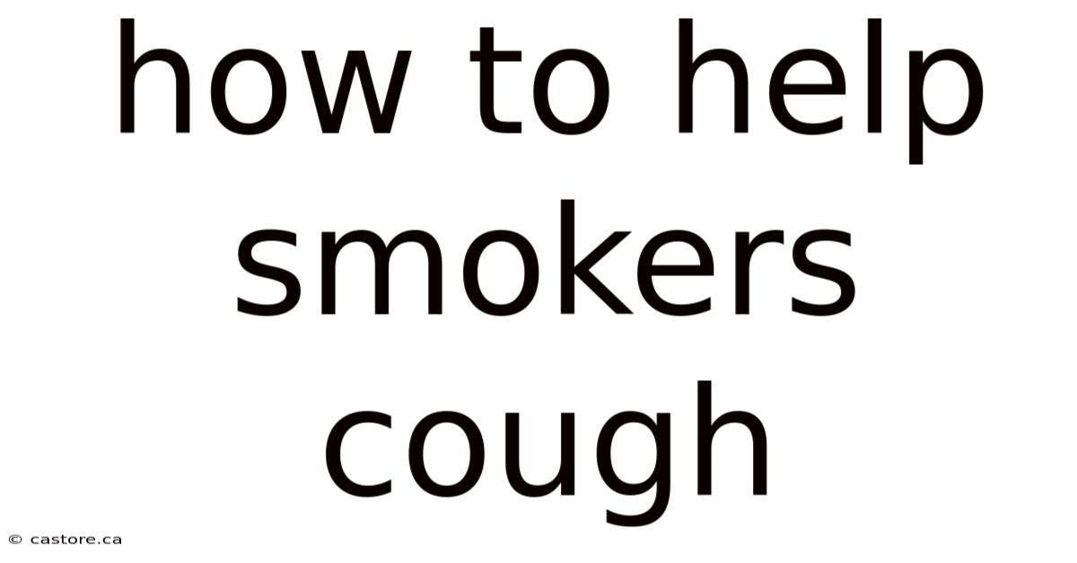 How To Help Smokers Cough
