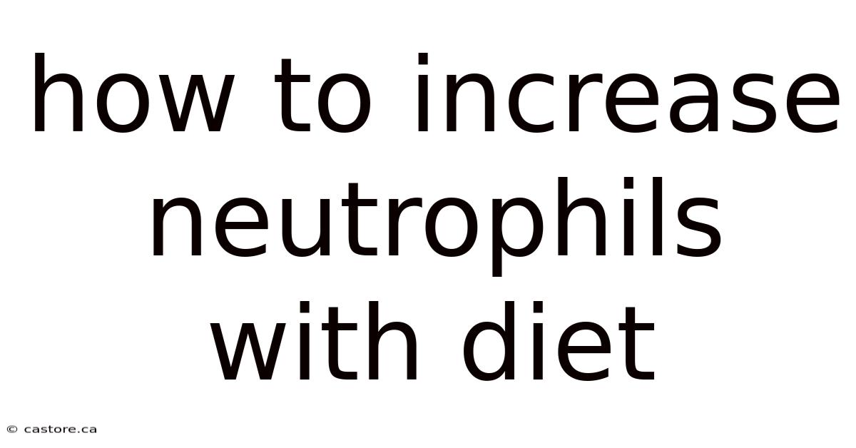 How To Increase Neutrophils With Diet