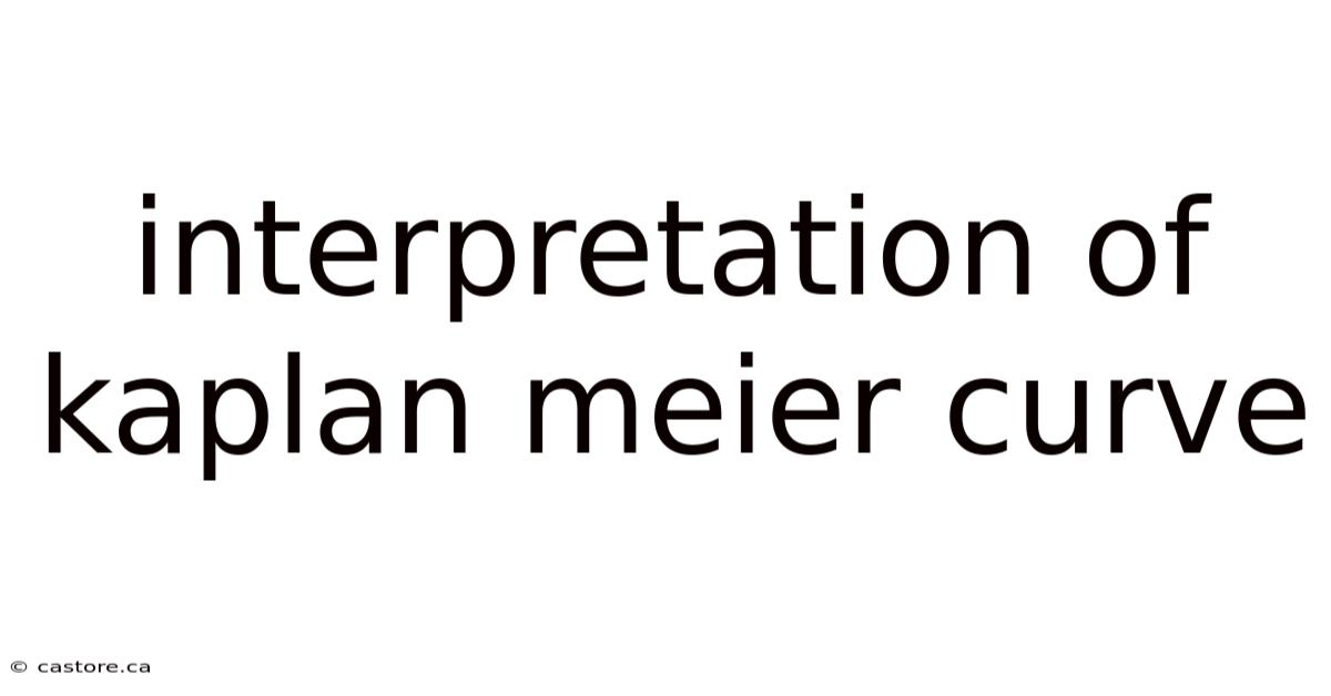 Interpretation Of Kaplan Meier Curve