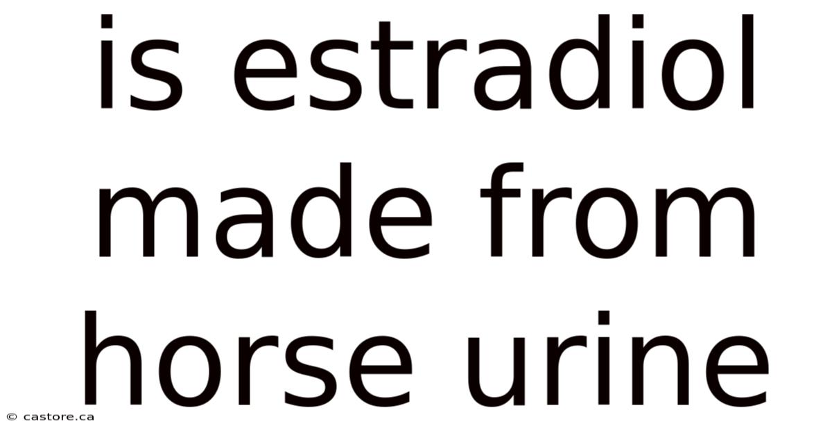 Is Estradiol Made From Horse Urine
