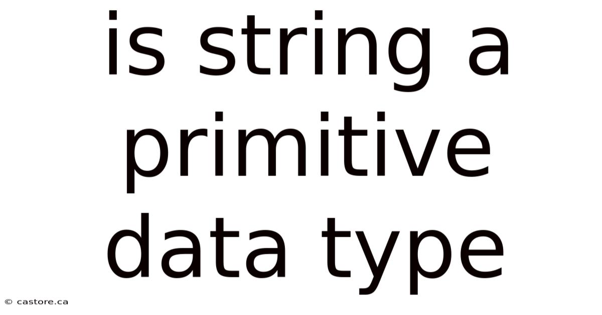 Is String A Primitive Data Type