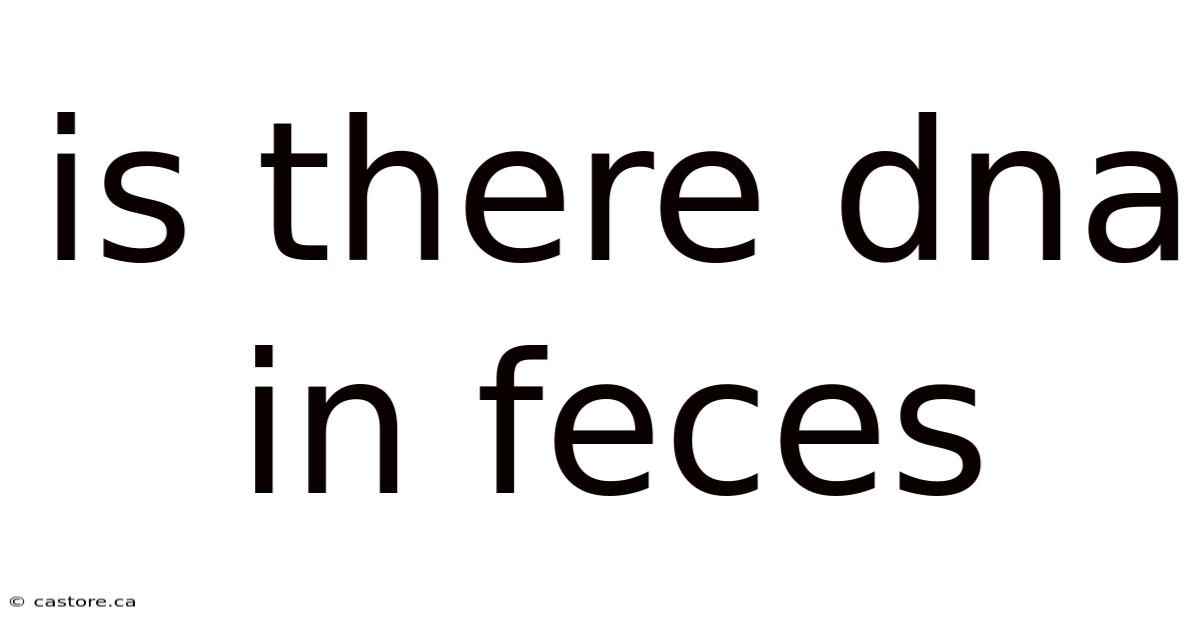 Is There Dna In Feces
