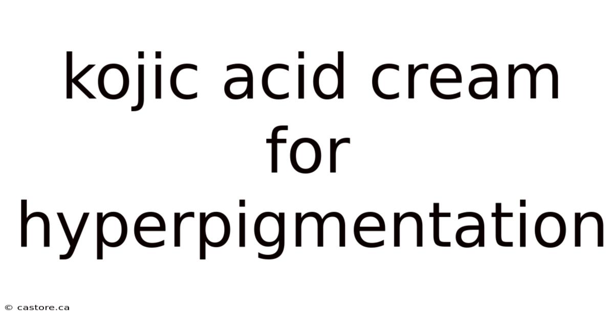 Kojic Acid Cream For Hyperpigmentation