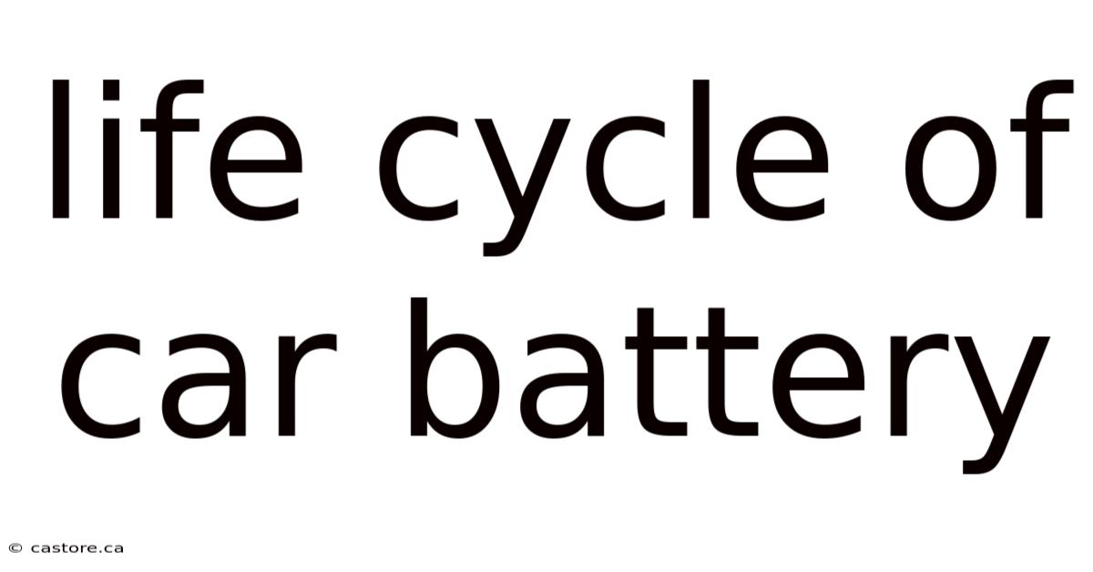 Life Cycle Of Car Battery