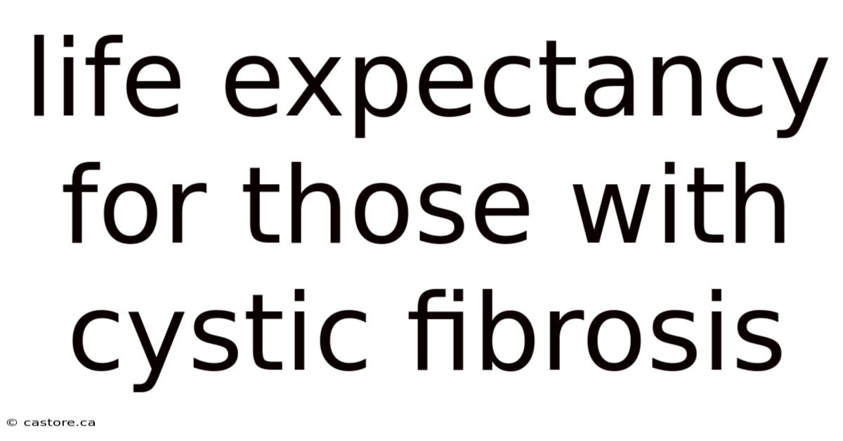 Life Expectancy For Those With Cystic Fibrosis