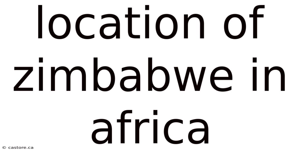 Location Of Zimbabwe In Africa