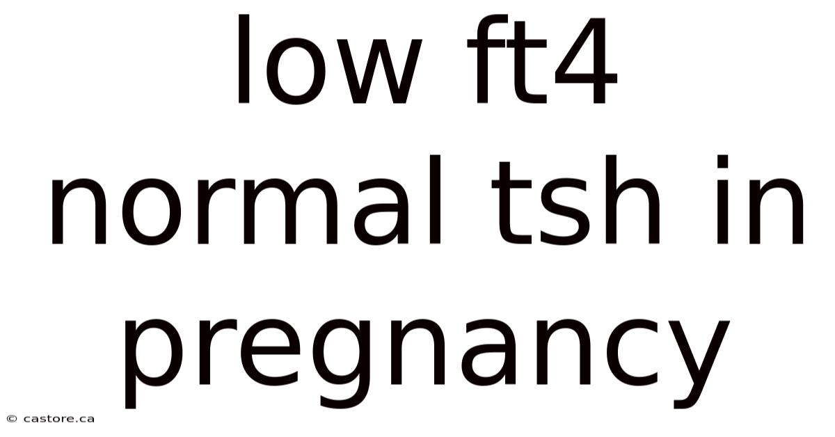Low Ft4 Normal Tsh In Pregnancy