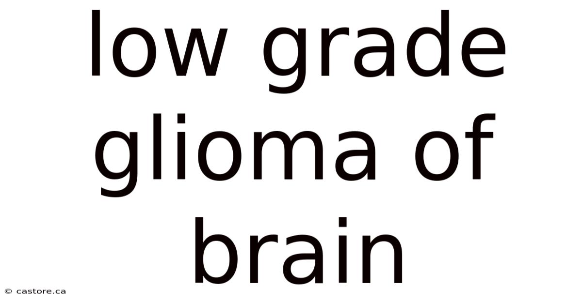 Low Grade Glioma Of Brain