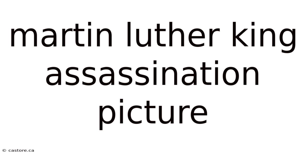 Martin Luther King Assassination Picture