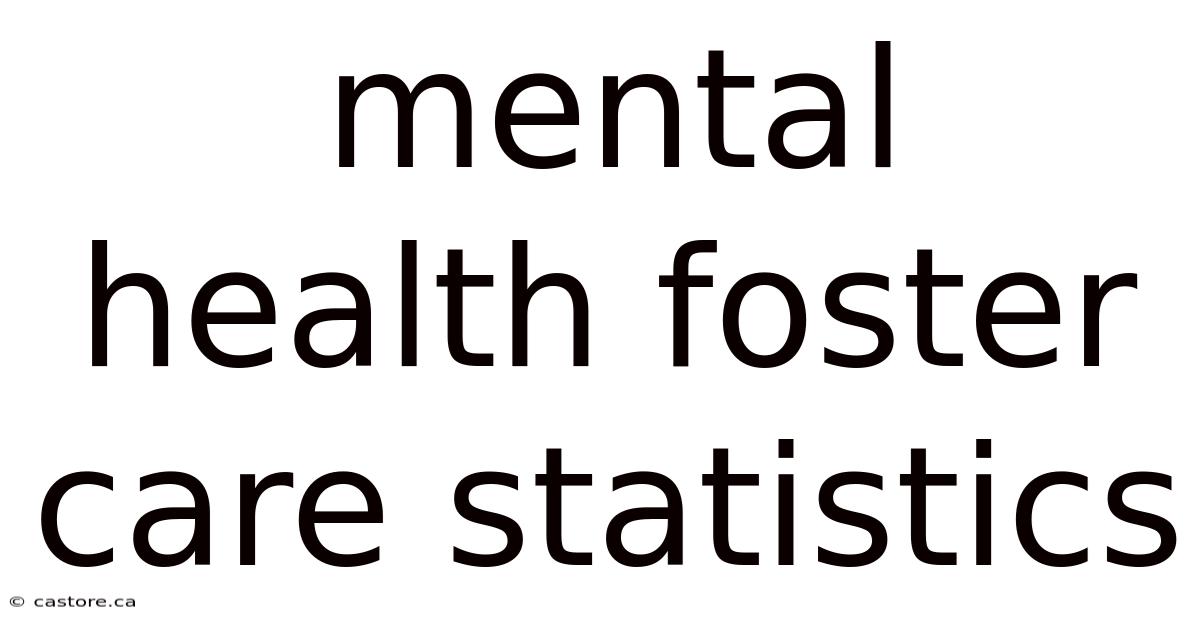 Mental Health Foster Care Statistics