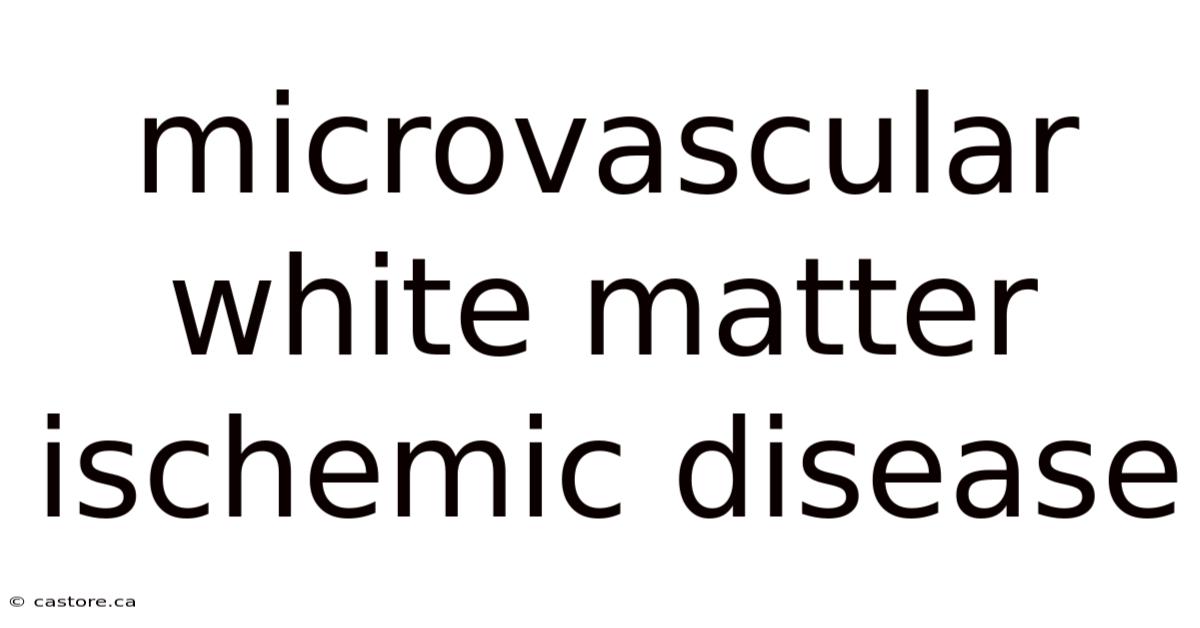 Microvascular White Matter Ischemic Disease