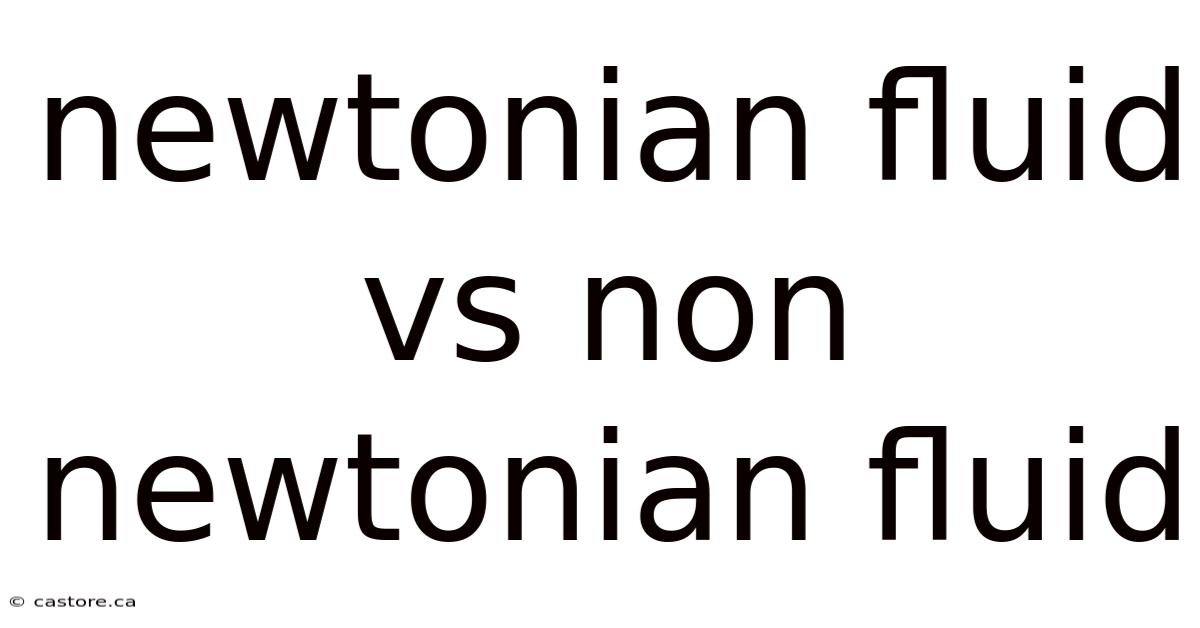 Newtonian Fluid Vs Non Newtonian Fluid