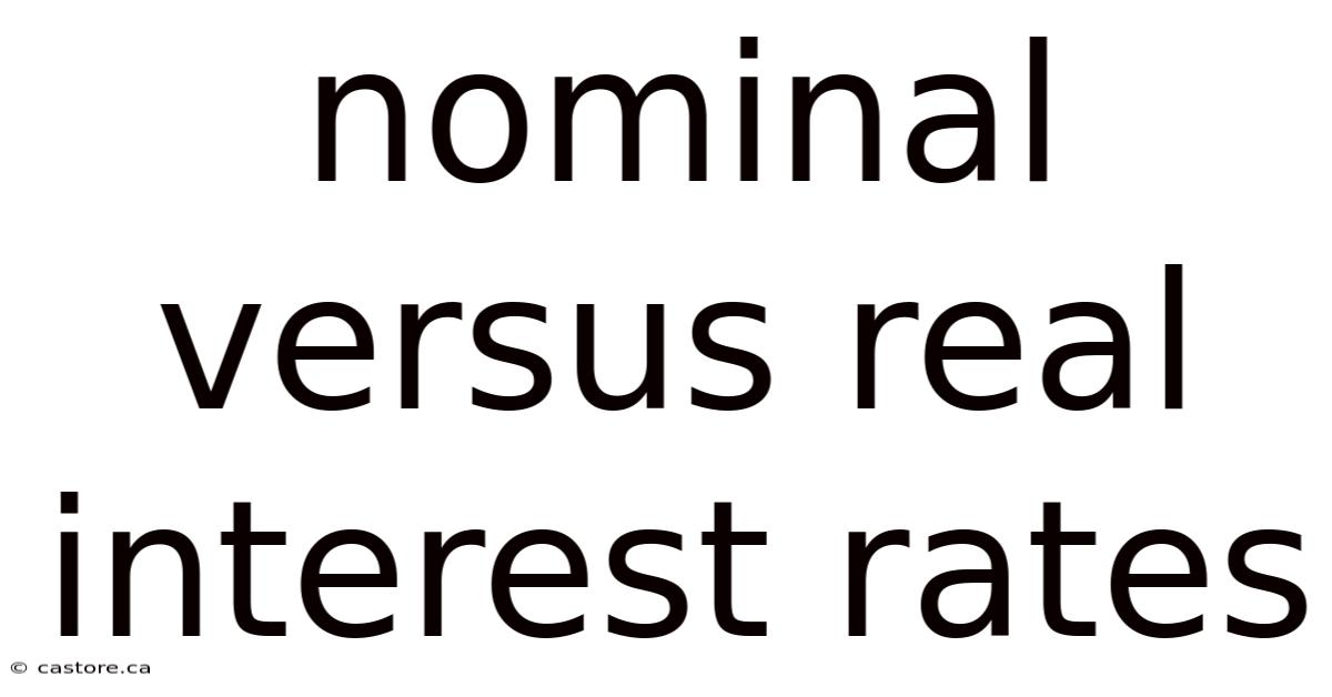 Nominal Versus Real Interest Rates