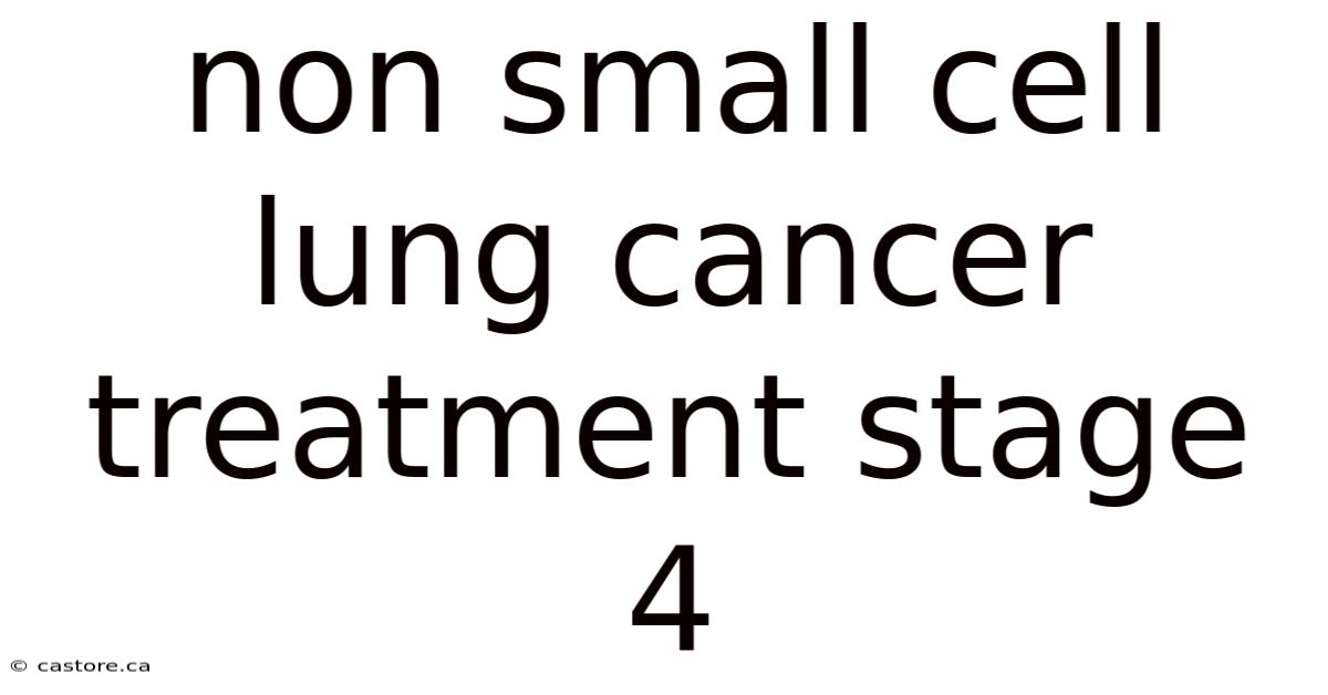 Non Small Cell Lung Cancer Treatment Stage 4
