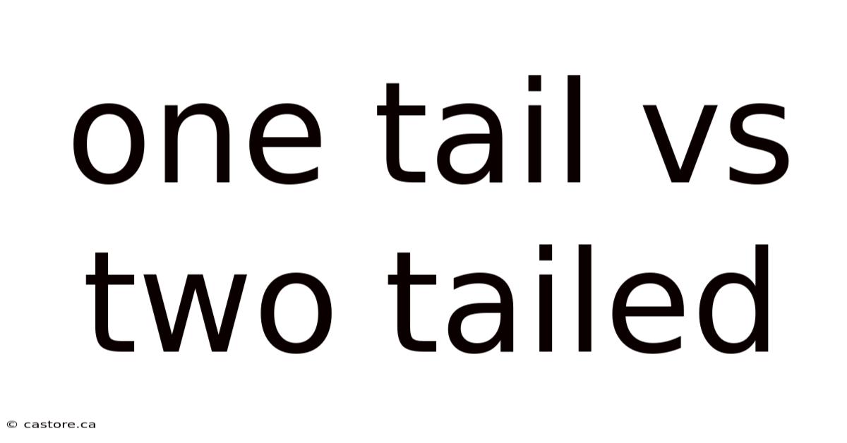 One Tail Vs Two Tailed