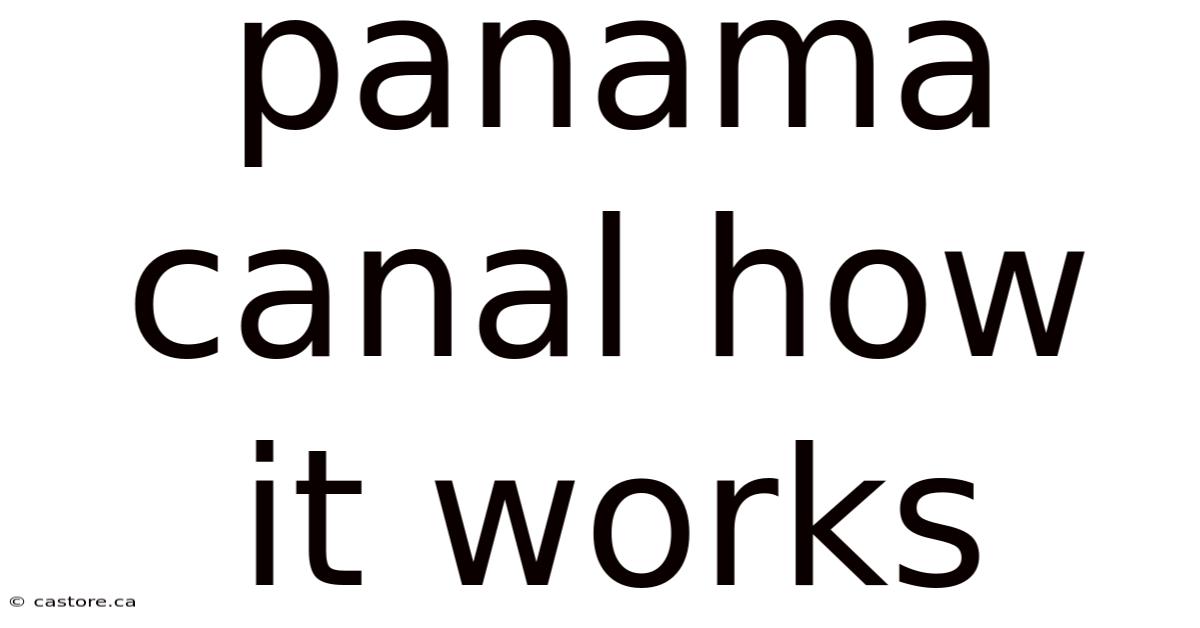 Panama Canal How It Works