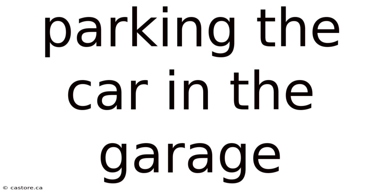 Parking The Car In The Garage