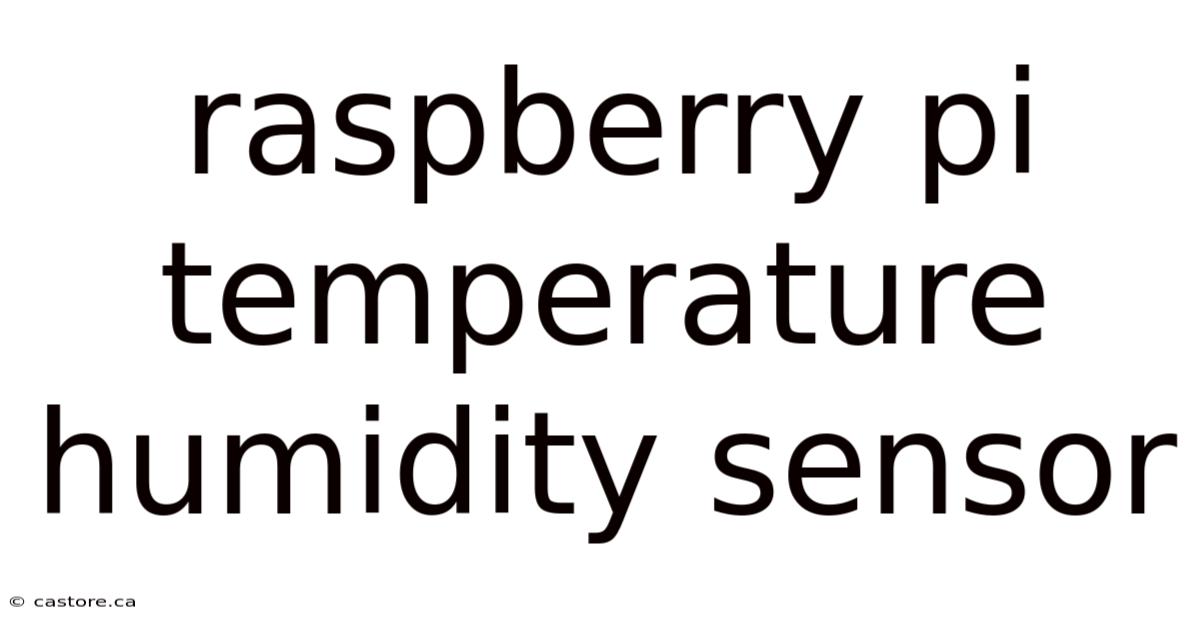 Raspberry Pi Temperature Humidity Sensor
