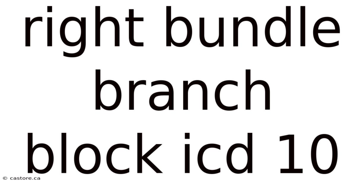 Right Bundle Branch Block Icd 10