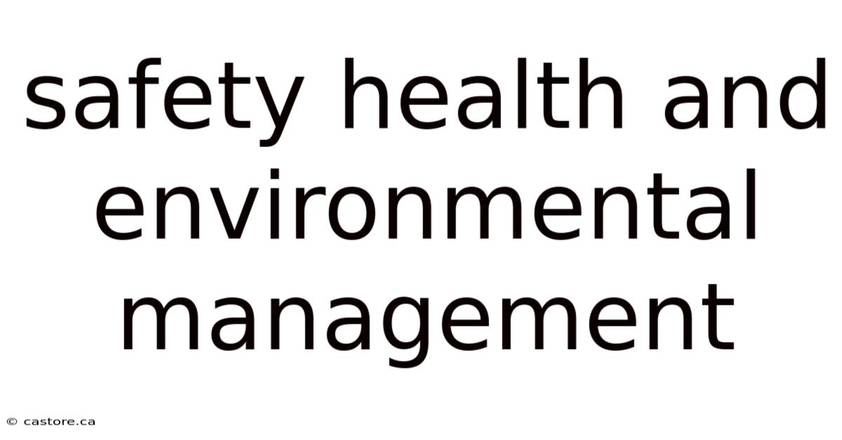 Safety Health And Environmental Management