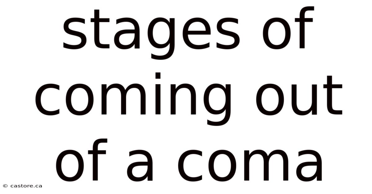 Stages Of Coming Out Of A Coma